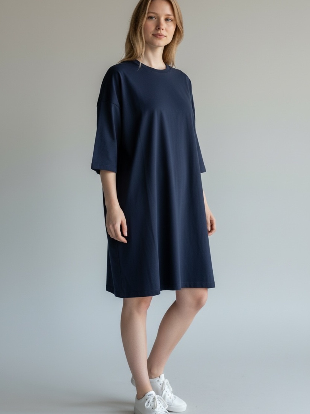 Pomander Place Tuckernuck dolman shirt dress navy xs/ small